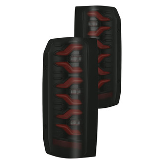 AlphaRex® - LUXX-Series Driver and Passenger Side Black/Smoke Sequential Fiber Optic LED Tail Lights