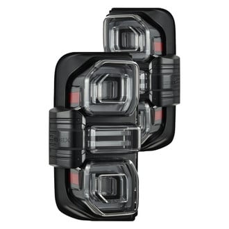 AlphaRex® - NOVA-Series Prismatic Driver and Passenger Side Black Sequential Fiber Optic LED Tail Lights
