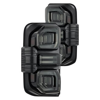 AlphaRex® - NOVA-Series Prismatic Driver and Passenger Side Alpha-Black/Smoke Sequential Fiber Optic LED Tail Lights