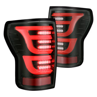 AlphaRex® - LUXX-Series Driver and Passenger Side Black Sequential Fiber Optic LED Tail Lights