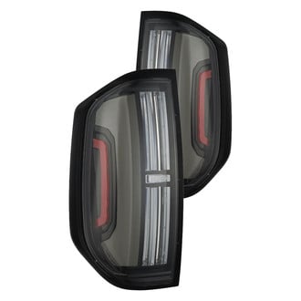 AlphaRex® 672032 - NOVA-Series Prismatic Driver and Passenger Side Alpha-Black Sequential Fiber Optic LED Tail Lights