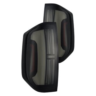 AlphaRex® 672042 - NOVA-Series Prismatic Driver and Passenger Side Black/Smoke Sequential Fiber Optic LED Tail Lights