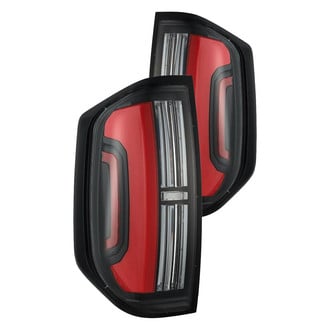 AlphaRex® 672052 - NOVA-Series Prismatic Driver and Passenger Side Black Sequential Fiber Optic LED Tail Lights