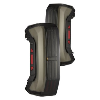 AlphaRex® 673001 - NOVA-Series Prismatic Driver and Passenger Side Alpha-Black/Smoke Fiber Optic LED Tail Lights