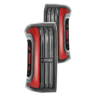 AlphaRex® - NOVA-Series Prismatic Driver and Passenger Side Black Sequential Fiber Optic LED Tail Lights