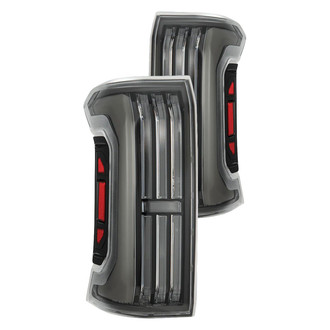 AlphaRex® - NOVA-Series Prismatic Driver and Passenger Side Alpha-Black Sequential Fiber Optic LED Tail Lights