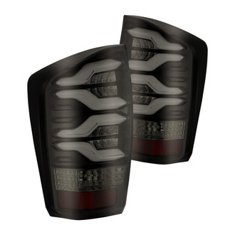 AlphaRex® - PRO-Series Driver and Passenger Side Jet Black/Smoke Fiber Optic LED Tail Lights