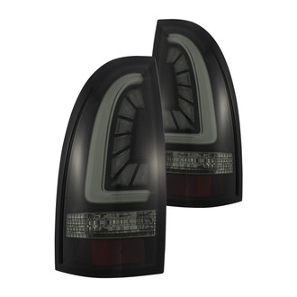 AlphaRex® - PRO-Series Driver and Passenger Side Jet Black/Smoke Fiber Optic LED Tail Lights