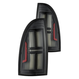 AlphaRex® - NOVA-Series Prismatic Driver and Passenger Side Black Sequential Fiber Optic LED Tail Lights