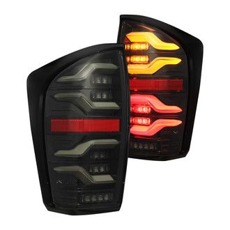 AlphaRex® - LUXX-Series Driver and Passenger Side Alpha-Black Sequential Fiber Optic LED Tail Lights