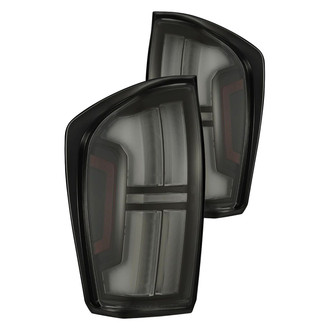 AlphaRex® - NOVA-Series Prismatic Driver and Passenger Side Alpha-Black/Smoke Sequential Fiber Optic LED Tail Lights