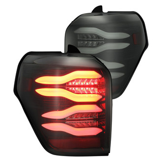 AlphaRex® - PRO-Series Driver and Passenger Side Jet Black/Smoke Sequential Fiber Optic LED Tail Lights