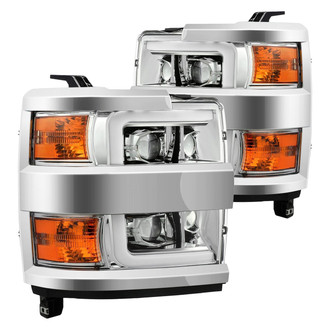 AlphaRex® - LUXX-Series Driver and Passenger Side Chrome Sequential DRL Bar Projector LED Headlights