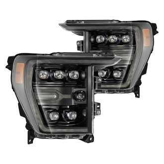 AlphaRex® - NOVA-Series Driver and Passenger Side Alpha-Black Projector LED Headlights with Sequential DRL