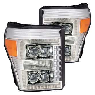 AlphaRex® - NOVA-Series Driver and Passenger Side Chrome Sequential DRL Bar Projector LED Headlights