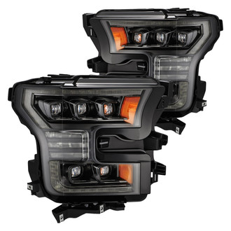 AlphaRex® - NOVA-Series G2 Driver and Passenger Side Mid-Night Black Sequential DRL Bar Projector LED Headlights