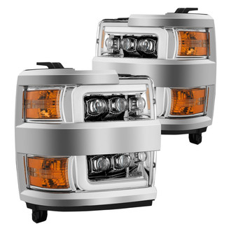 AlphaRex® - NOVA-Series Driver and Passenger Side Chrome DRL Bar Projector LED Headlights