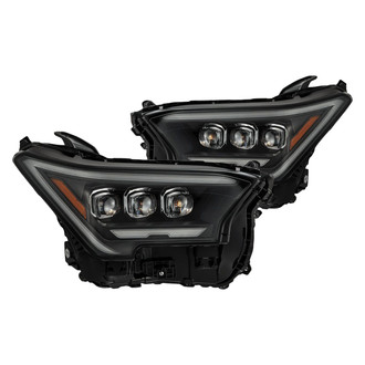 AlphaRex® - NOVA-Series Driver and Passenger Side Black Sequential DRL Bar Projector LED Headlights