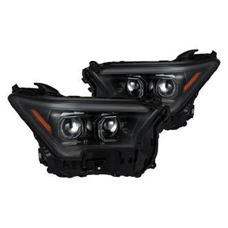 AlphaRex® - LUXX-Series Driver and Passenger Side Alpha-Black Sequential DRL Bar Projector LED Headlights