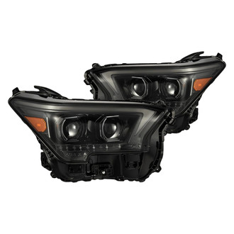 AlphaRex® - LUXX-Series Driver and Passenger Side Alpha-Black Sequential DRL Bar Projector LED Headlights