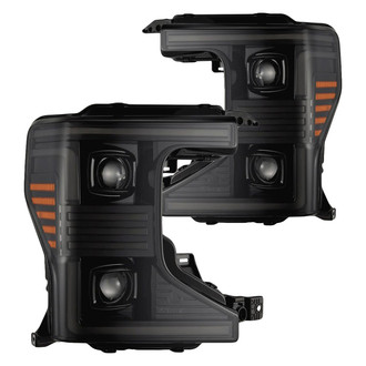 AlphaRex® - PRO-Series Driver and Passenger Side Alpha-Black Sequential LED Light Tube Projector Headlights