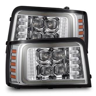 AlphaRex® - NOVA-Series Driver and Passenger Side Chrome Sequential DRL Bar Projector LED Headlights