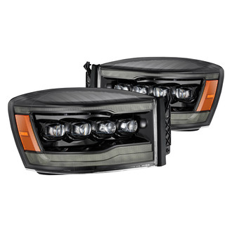 AlphaRex® - NOVA-Series Driver and Passenger Side Jet Black Sequential DRL Bar Projector LED Headlights