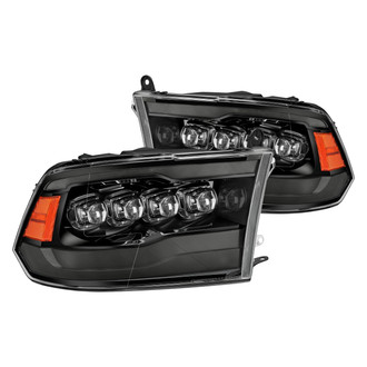 AlphaRex® - NOVA-Series Driver and Passenger Side Mid-Night Black DRL Bar Projector LED Headlights