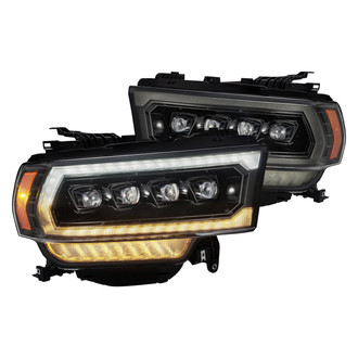 AlphaRex® - NOVA-Series Driver and Passenger Side Alpha-Black Sequential DRL Bar Projector LED Headlights