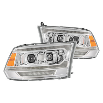 AlphaRex® - LUXX-Series Driver and Passenger Side Chrome Projector LED Headlights with Sequential LED DRL
