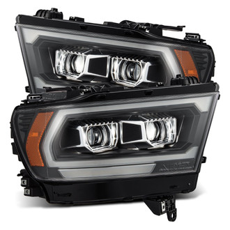 AlphaRex® - PRO-Series Driver and Passenger Side Black Sequential LED DRL Bar Projector Headlights