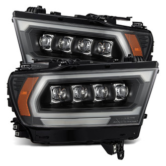 AlphaRex® - NOVA-Series Driver and Passenger Side Black Sequential DRL Bar Projector LED Headlights