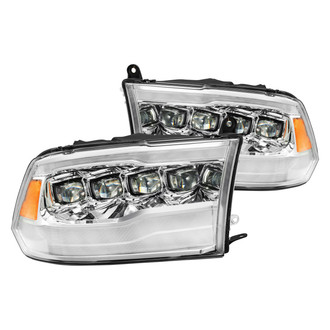 AlphaRex® - NOVA-Series Driver and Passenger Side Chrome DRL Bar Projector LED Headlights