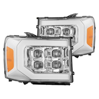 AlphaRex® - NOVA-Series Driver and Passenger Side Chrome Sequential DRL Bar Projector LED Headlights