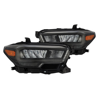 AlphaRex® - LUXX-Series Driver and Passenger Side Alpha-Black LED Headlights with DRL and Sequential Turn Signal