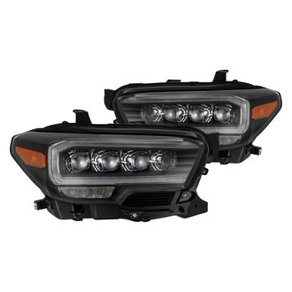AlphaRex® - NOVA-Series Driver and Passenger Side Black Sequential DRL Bar Projector LED Headlights