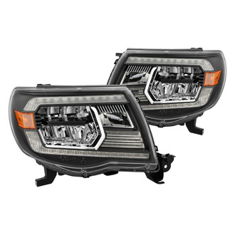 AlphaRex® - LUXX-Series Driver and Passenger Side Black Sequential DRL Bar LED Headlights