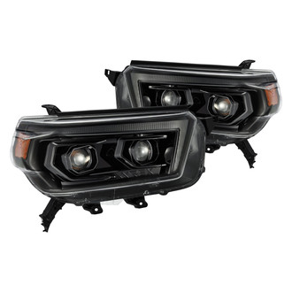 AlphaRex® - PRO-Series Driver and Passenger Side Alpha-Black Projector Headlights with Sequential LED DRL
