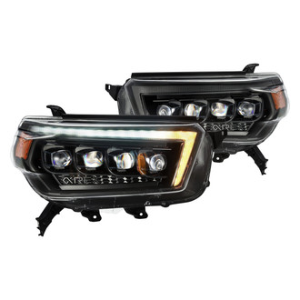 AlphaRex® - NOVA-Series Driver and Passenger Side Alpha-Black Switchback DRL Bar Projector LED Headlights