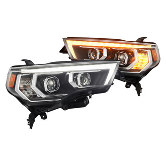 AlphaRex® - LUXX-Series G2 Driver and Passenger Side Black Projector LED Headlights with Sequential DRL