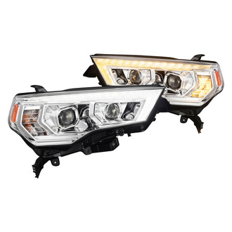 AlphaRex® - LUXX-Series G2 Driver and Passenger Side Chrome Projector LED Headlights with Sequential DRL