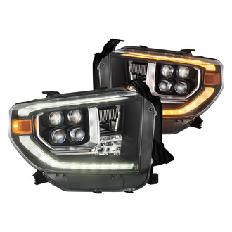AlphaRex® - NOVA-Series G2 Driver and Passenger Side Black Projector LED Headlights with Sequential DRL