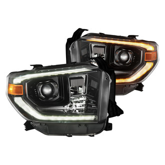 AlphaRex® - PRO-Series G2 Driver and Passenger Side Alpha-Black Projector Headlights with Sequential LED DRL