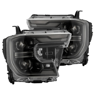 AlphaRex® - LUXX-Series Driver and Passenger Side Alpha-Black Sequential DRL Bar Projector LED Headlights