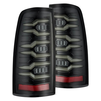 AlphaRex® - LUXX-Series Driver and Passenger Side Alpha-Black Sequential Fiber Optic LED Tail Lights