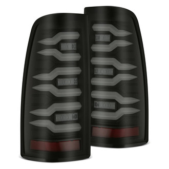 AlphaRex® - LUXX-Series Driver and Passenger Side Black/Smoke Sequential Fiber Optic LED Tail Lights