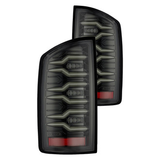 AlphaRex® - LUXX-Series Driver and Passenger Side Black Sequential Fiber Optic LED Tail Lights