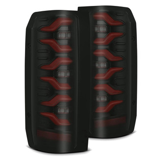 AlphaRex® - LUXX-Series Driver and Passenger Side Black/Smoke Sequential Fiber Optic LED Tail Lights