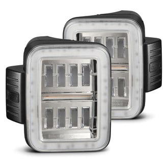 AlphaRex® - NOVA-Series Prismatic Driver and Passenger Side Chrome Sequential Fiber Optic LED Tail Lights