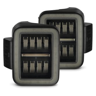 AlphaRex® - NOVA-Series Prismatic Driver and Passenger Side Alpha-Black Sequential Fiber Optic LED Tail Lights